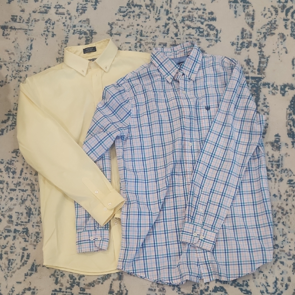 Chaps Casual Button Down Shirts in Yellow and Blue